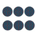 Basketball Theme Pattern Print Coaster Set