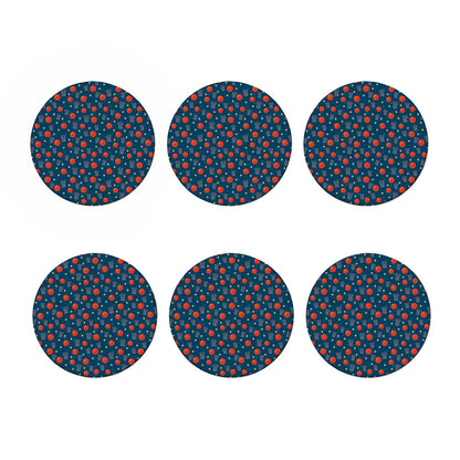 Basketball Theme Pattern Print Coaster Set