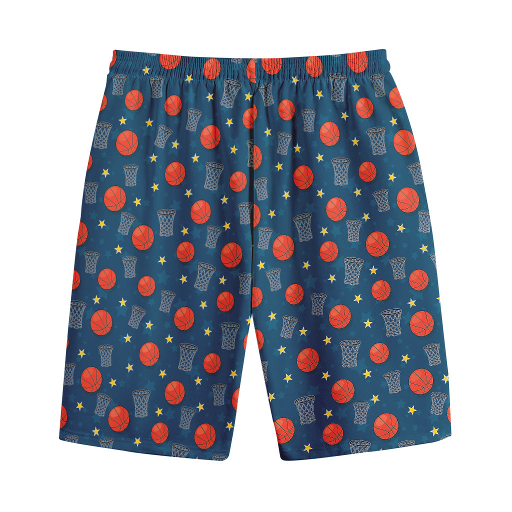 Basketball Theme Pattern Print Cotton Shorts