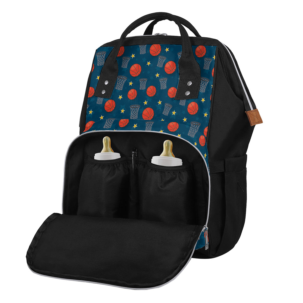 Basketball Theme Pattern Print Diaper Bag