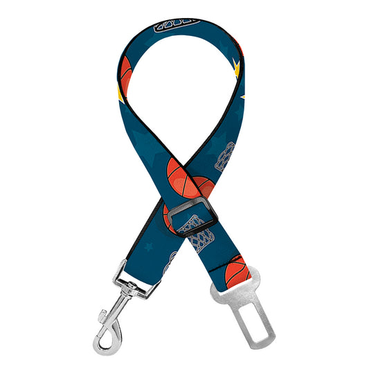 Basketball Theme Pattern Print Dog Seat Belt
