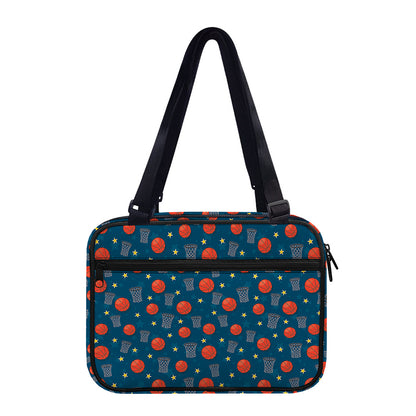 Basketball Theme Pattern Print Double Strap Bible Bag