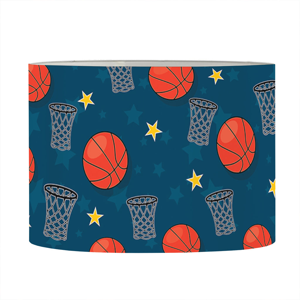 Basketball Theme Pattern Print Drum Lamp Shade