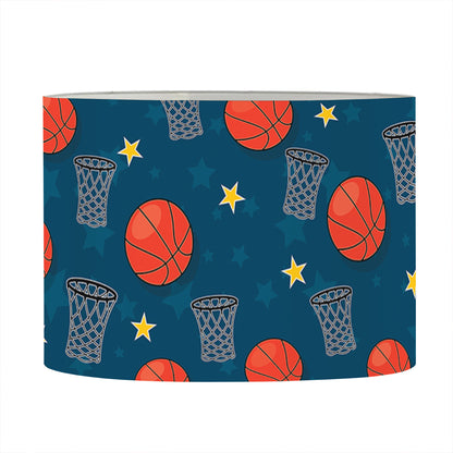 Basketball Theme Pattern Print Drum Lamp Shade