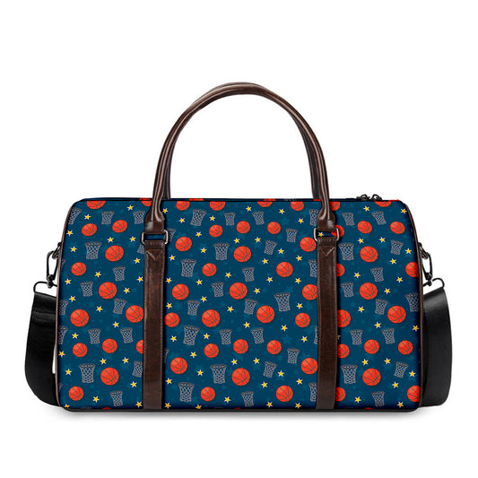Basketball Theme Pattern Print Duffle Bag