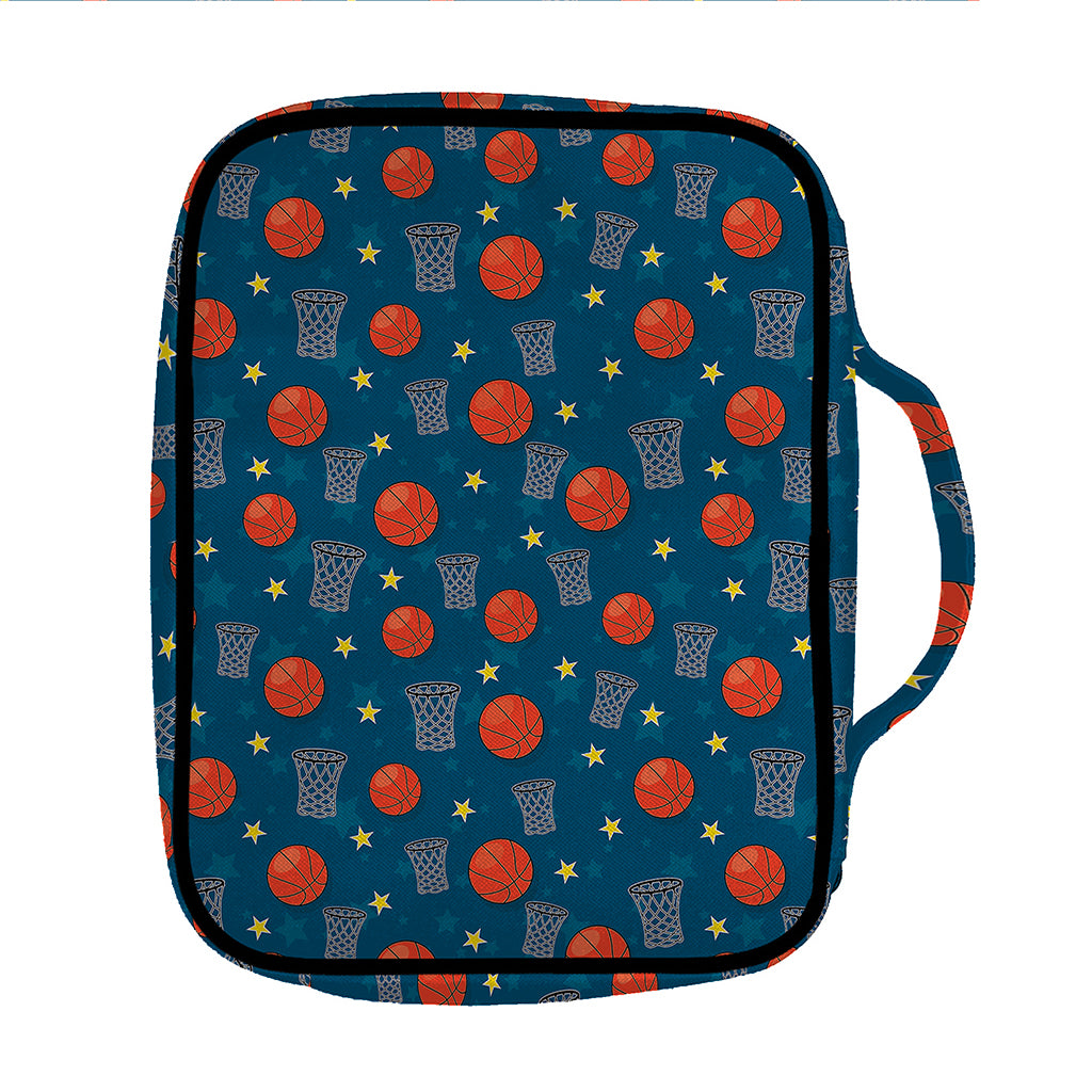 Basketball Theme Pattern Print Front Pocket Bible Bag