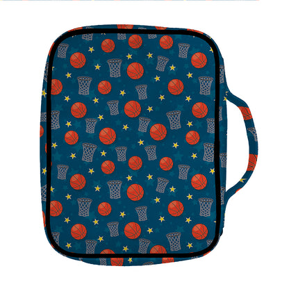 Basketball Theme Pattern Print Front Pocket Bible Bag
