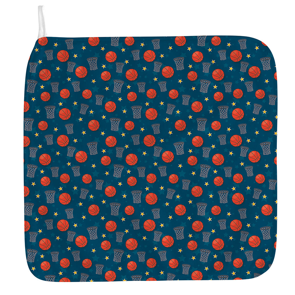 Basketball Theme Pattern Print Hand Towel