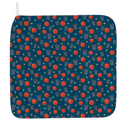 Basketball Theme Pattern Print Hand Towel