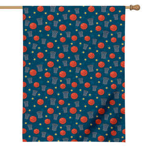 Basketball Theme Pattern Print House Flag