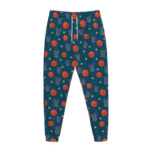 Basketball Theme Pattern Print Jogger Pants