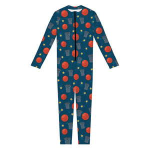 Basketball Theme Pattern Print Jumpsuit