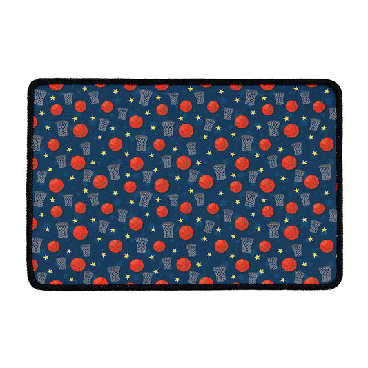 Basketball Theme Pattern Print Kitchen Mat