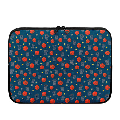 Basketball Theme Pattern Print Laptop Sleeve