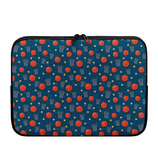 Basketball Theme Pattern Print Laptop Sleeve