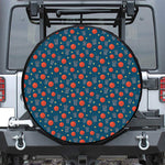 Basketball Theme Pattern Print Leather Spare Tire Cover