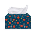 Basketball Theme Pattern Print Leather Tissue Box Cover