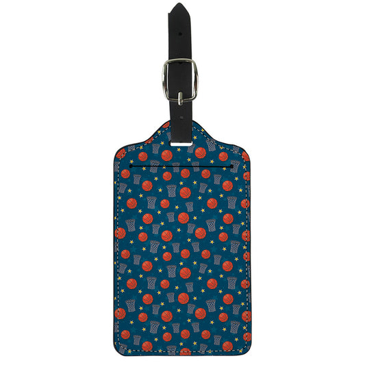 Basketball Theme Pattern Print Luggage Tag