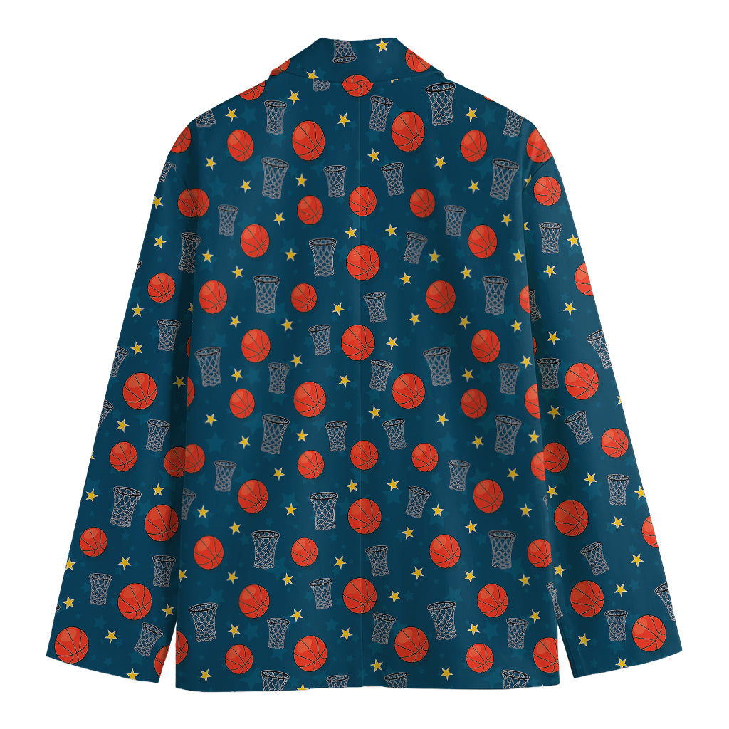 Basketball Theme Pattern Print Men's Blazer
