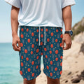 Basketball Theme Pattern Print Men's Cargo Shorts