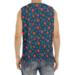 Basketball Theme Pattern Print Men's Fitness Tank Top