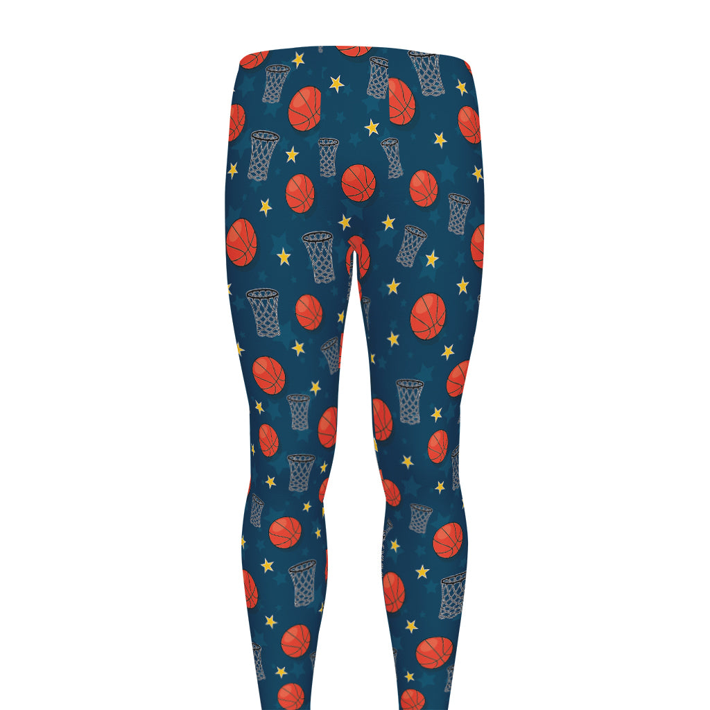 Basketball Theme Pattern Print Men's leggings