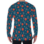 Basketball Theme Pattern Print Men's Long Sleeve T-Shirt