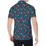 Basketball Theme Pattern Print Men's Shirt