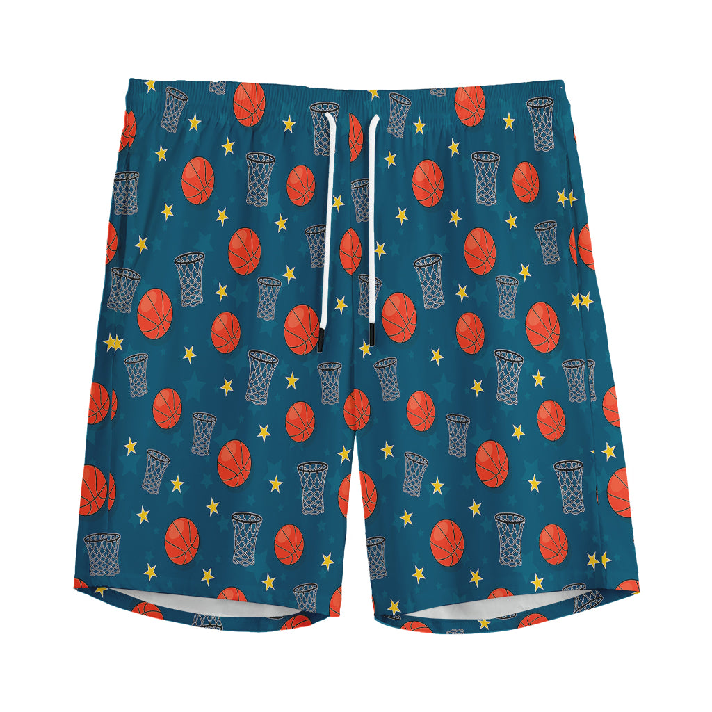 Basketball Theme Pattern Print Men's Sports Shorts
