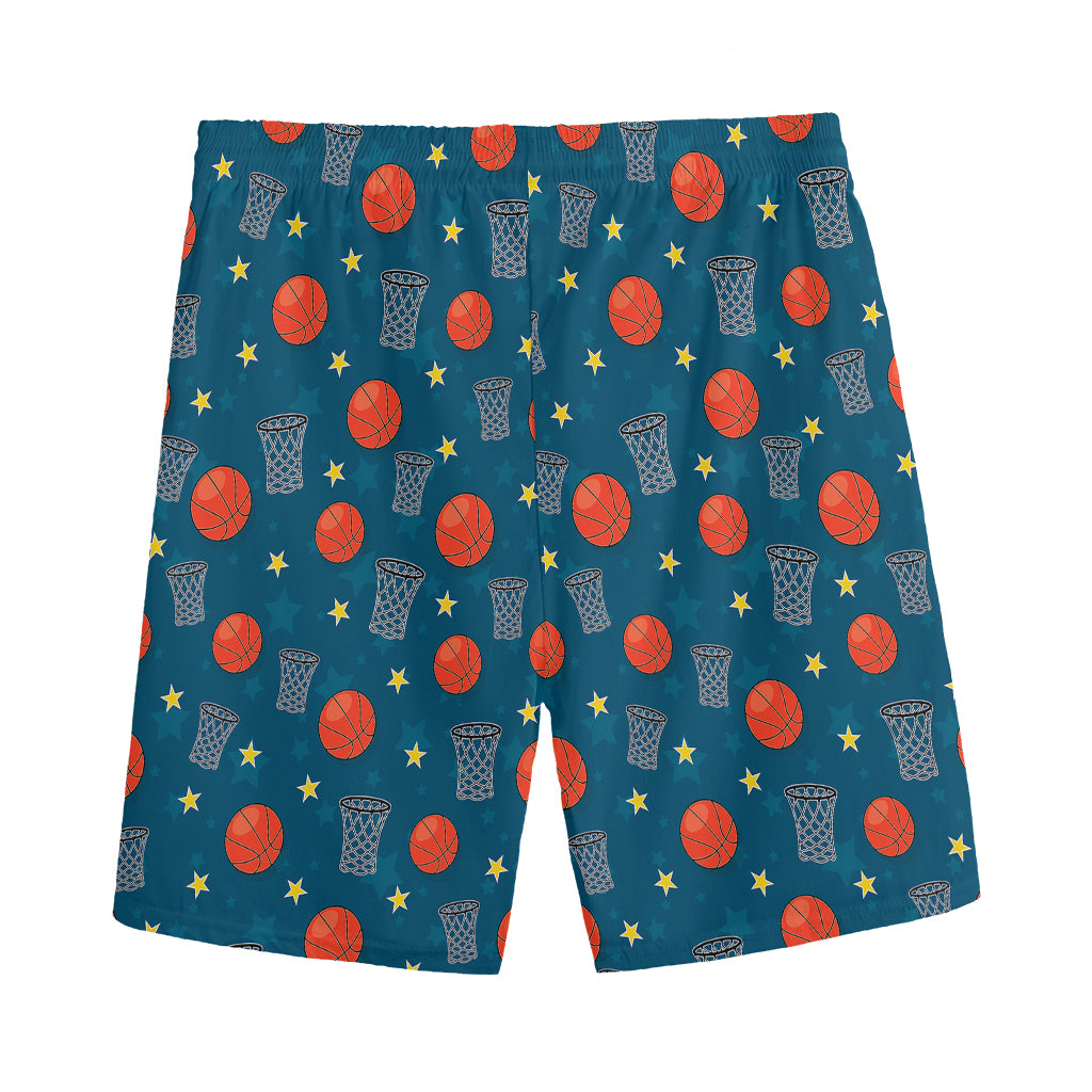 Basketball Theme Pattern Print Men's Sports Shorts