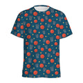 Basketball Theme Pattern Print Men's Athletic T-Shirt