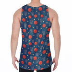 Basketball Theme Pattern Print Men's Velvet Tank Top
