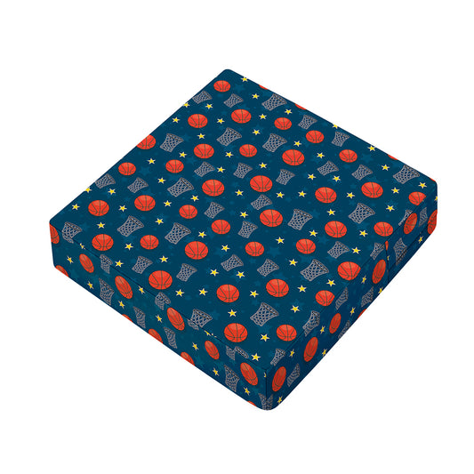 Basketball Theme Pattern Print Outdoor Seat Cushion Cover