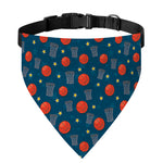 Basketball Theme Pattern Print Over The Collar Dog Bandana