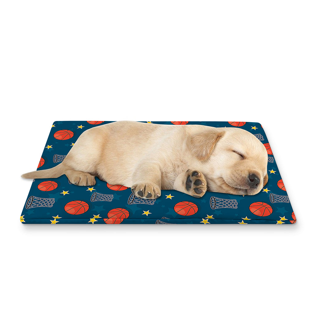 Basketball Theme Pattern Print Pet Cooling Mat Cover
