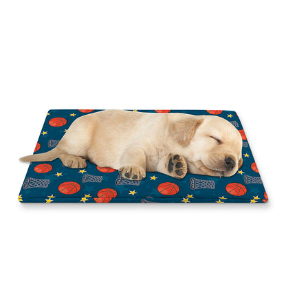 Basketball Theme Pattern Print Pet Cooling Mat Cover