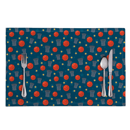 Basketball Theme Pattern Print Placemat
