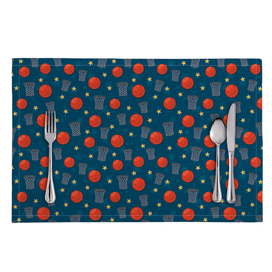 Basketball Theme Pattern Print Placemat