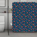 Basketball Theme Pattern Print Polyester Shower Curtain