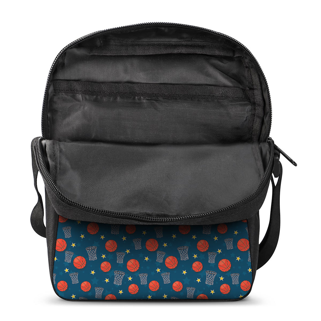 Basketball Theme Pattern Print Rectangular Crossbody Bag