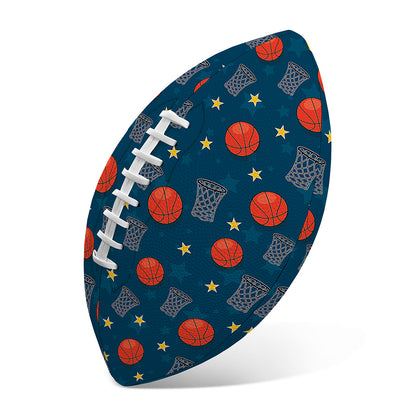 Basketball Theme Pattern Print Rugby Ball