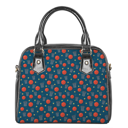 Basketball Theme Pattern Print Shoulder Handbag