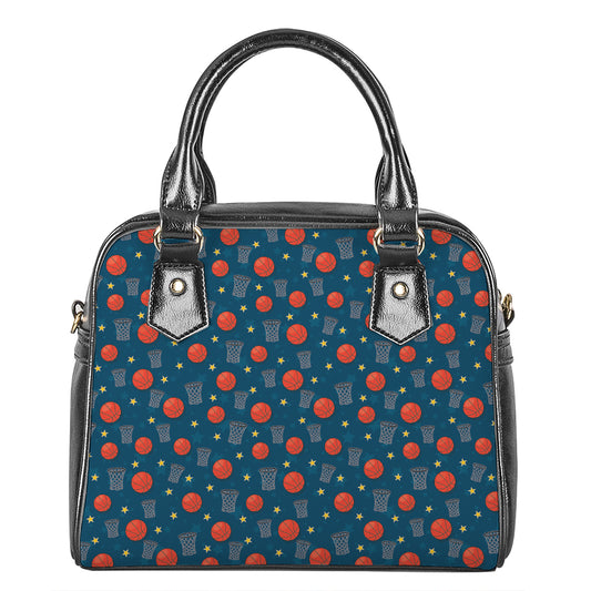 Basketball Theme Pattern Print Shoulder Handbag