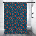 Basketball Theme Pattern Print Shower Curtain