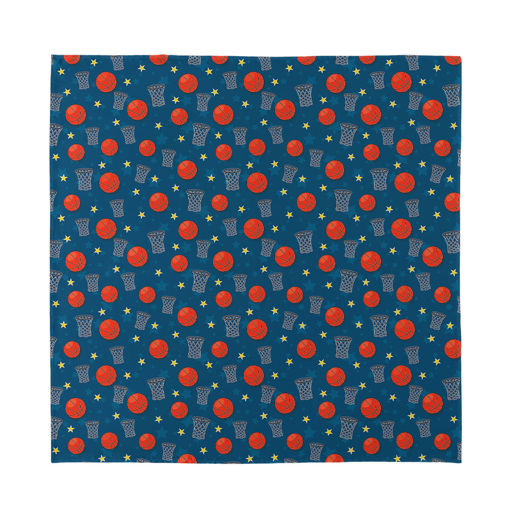 Basketball Theme Pattern Print Silk Bandana