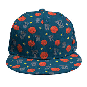 Basketball Theme Pattern Print Snapback Cap