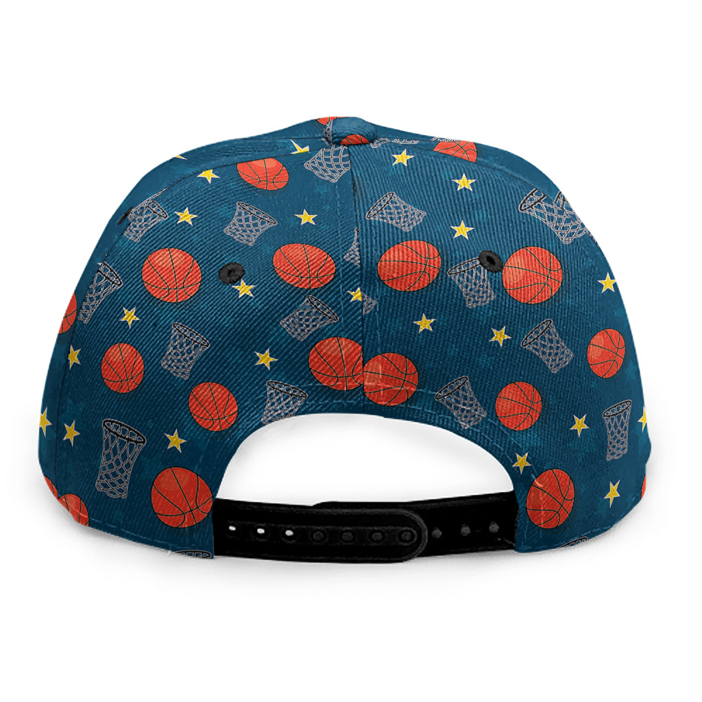 Basketball Theme Pattern Print Snapback Cap