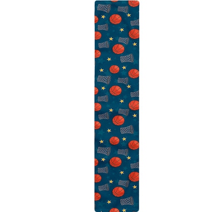 Basketball Theme Pattern Print Table Runner