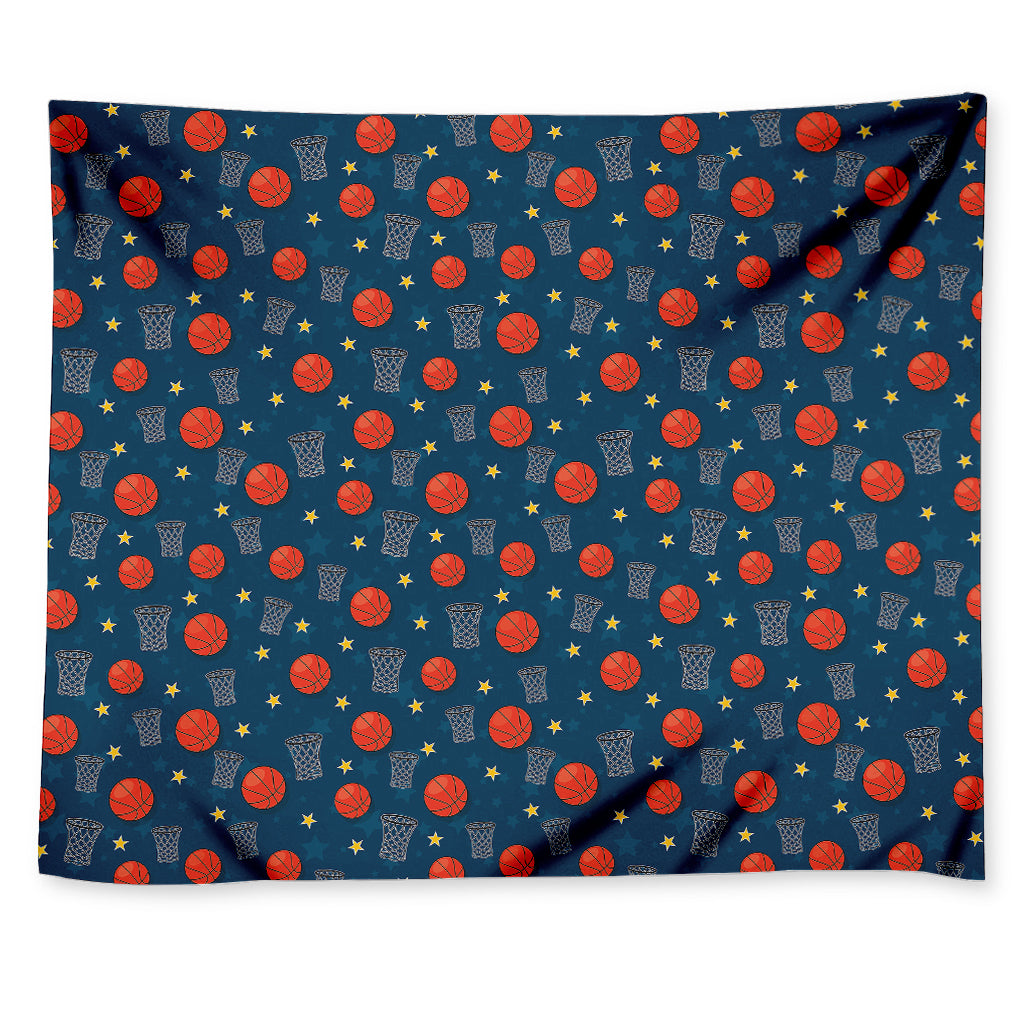 Basketball Theme Pattern Print Tapestry