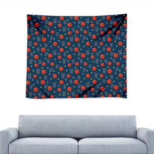 Basketball Theme Pattern Print Tapestry